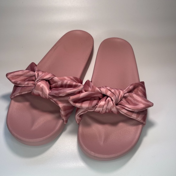 Victoria Secret Pink Bow Slides - Picture 1 of 6